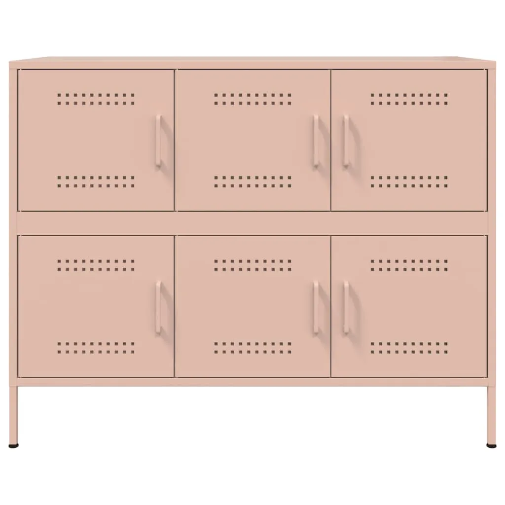 Robustes Sideboard 100,5 x 39 x 79 cm in Rosa