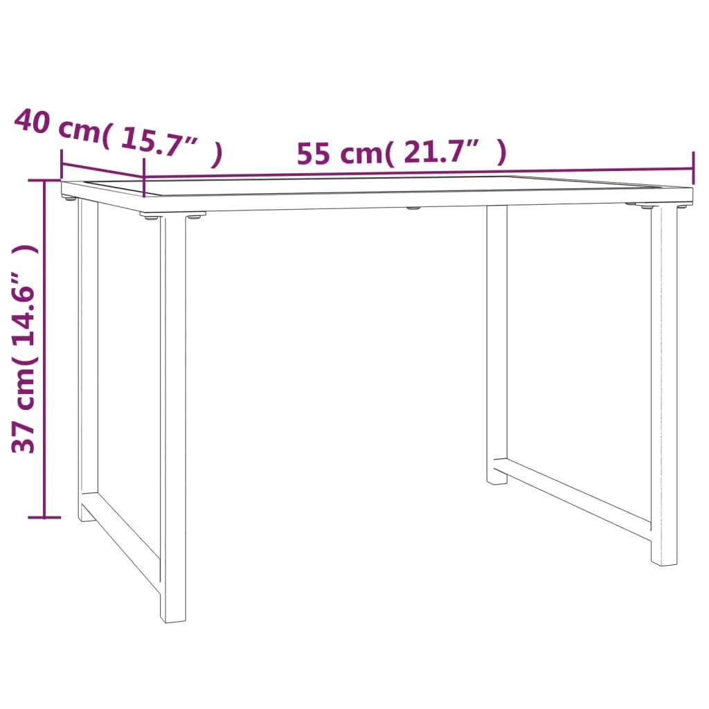 Stabiler Gartentisch Anthrazit 55 x 40 x 37 cm für Terrasse und Garten