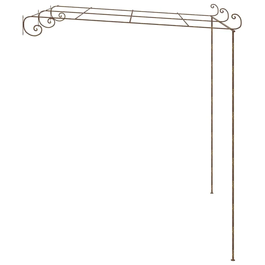 Pergola aus Schmiedeeisen 3x3x2,2/2,5 m in Antik Braun