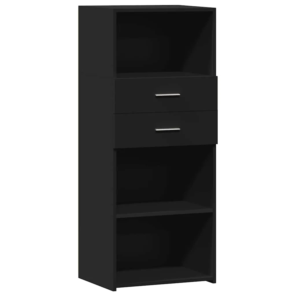 Klassisches Highboard 50 x 42,5 x 124 cm Schwarz Holzwerkstoff