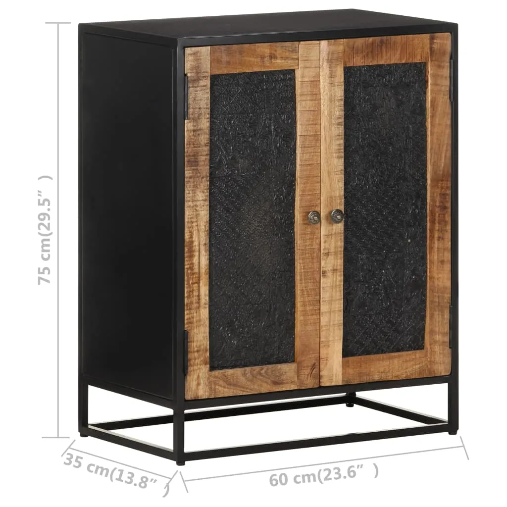Sideboard 60x35x75 cm Raues Mangoholz