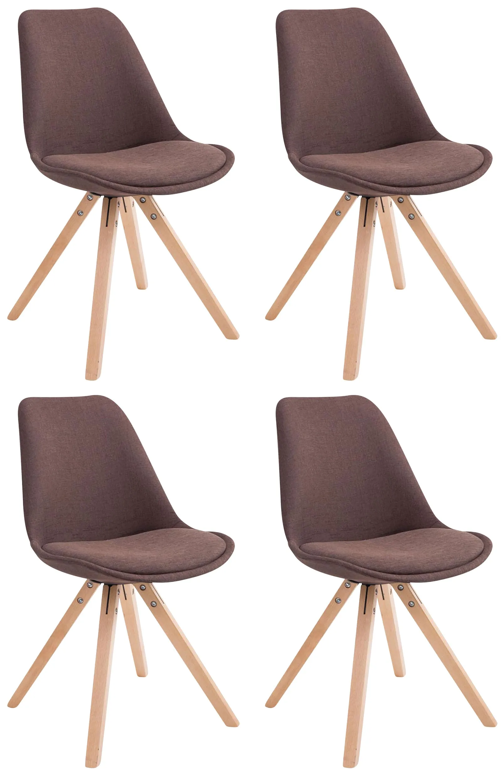 Besucherstühle Toulouse 4er Set 84x48x56 cm braun