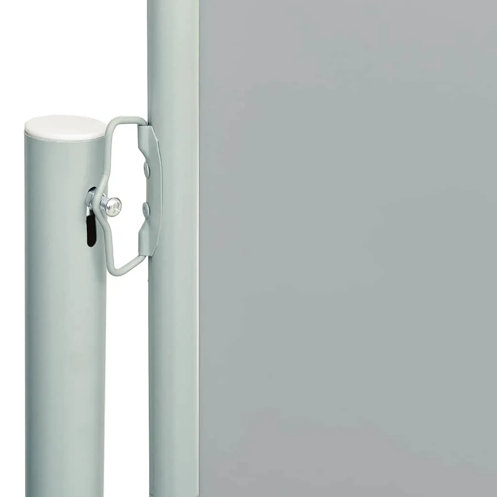 Seitenmarkise Grau 180 x (0-600) cm mit UV-beständigem Polyester