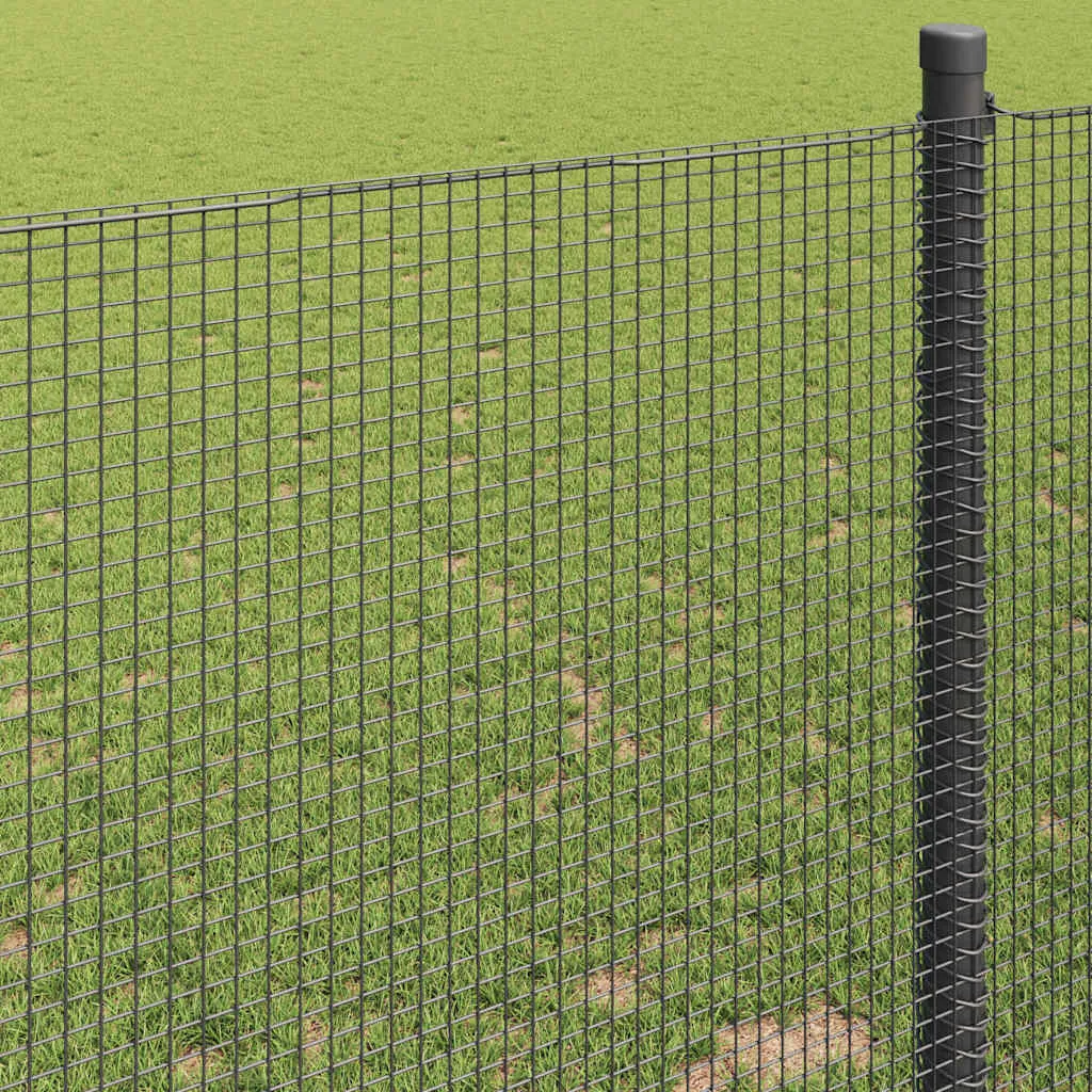 Geschweißter Drahtzaun 5000 x 150 cm Grau für Außenbereich
