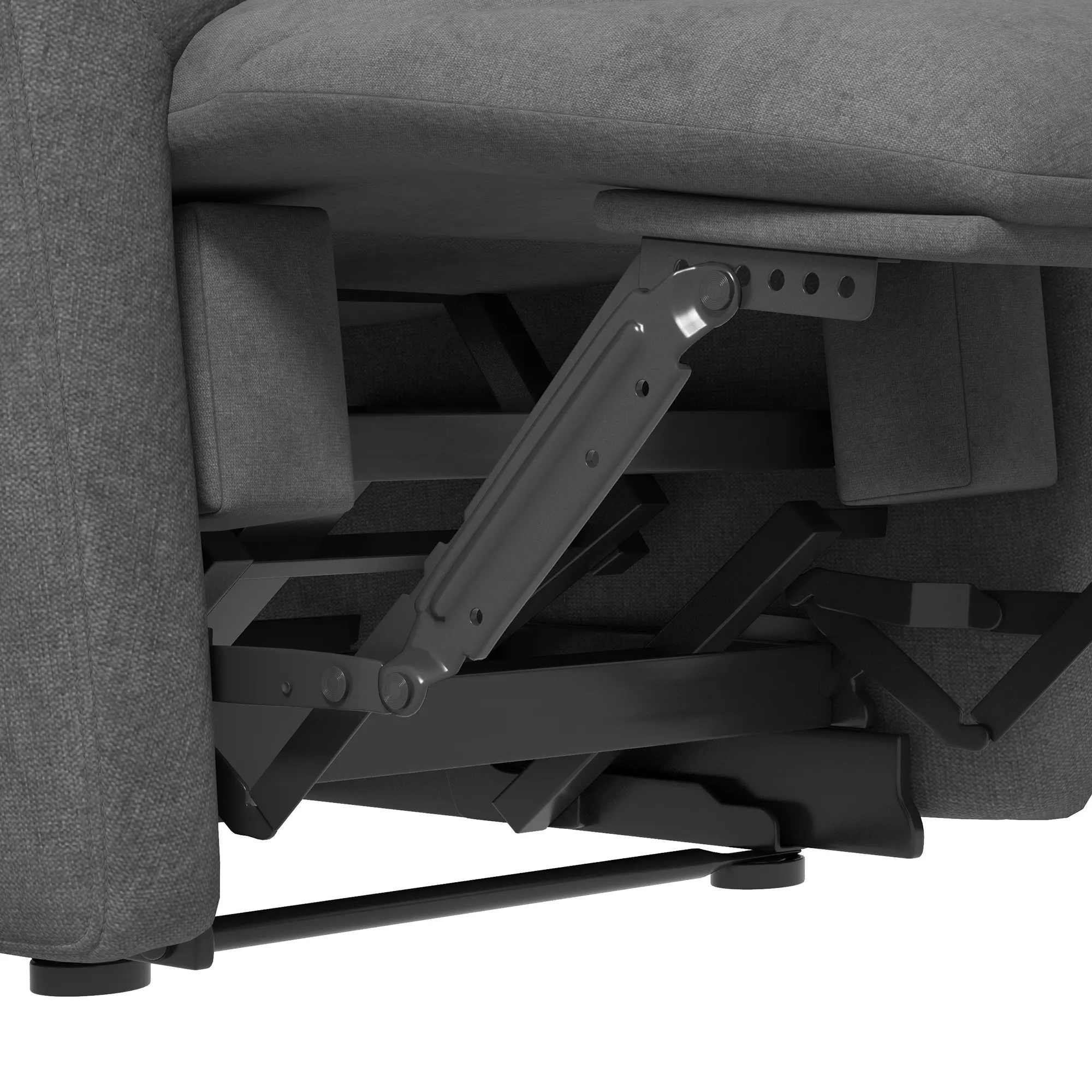 Relaxsessel Liegesessel Fernsehsessel, Liegefunktion Leinenoptik, 93 cm x 88 cm x 102 cm, Grau