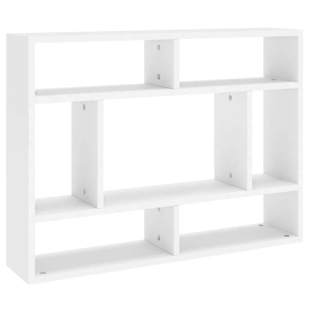 Stilvolles Wandregal Weiß 75 x 16 x 55 cm aus Holzwerkstoff
