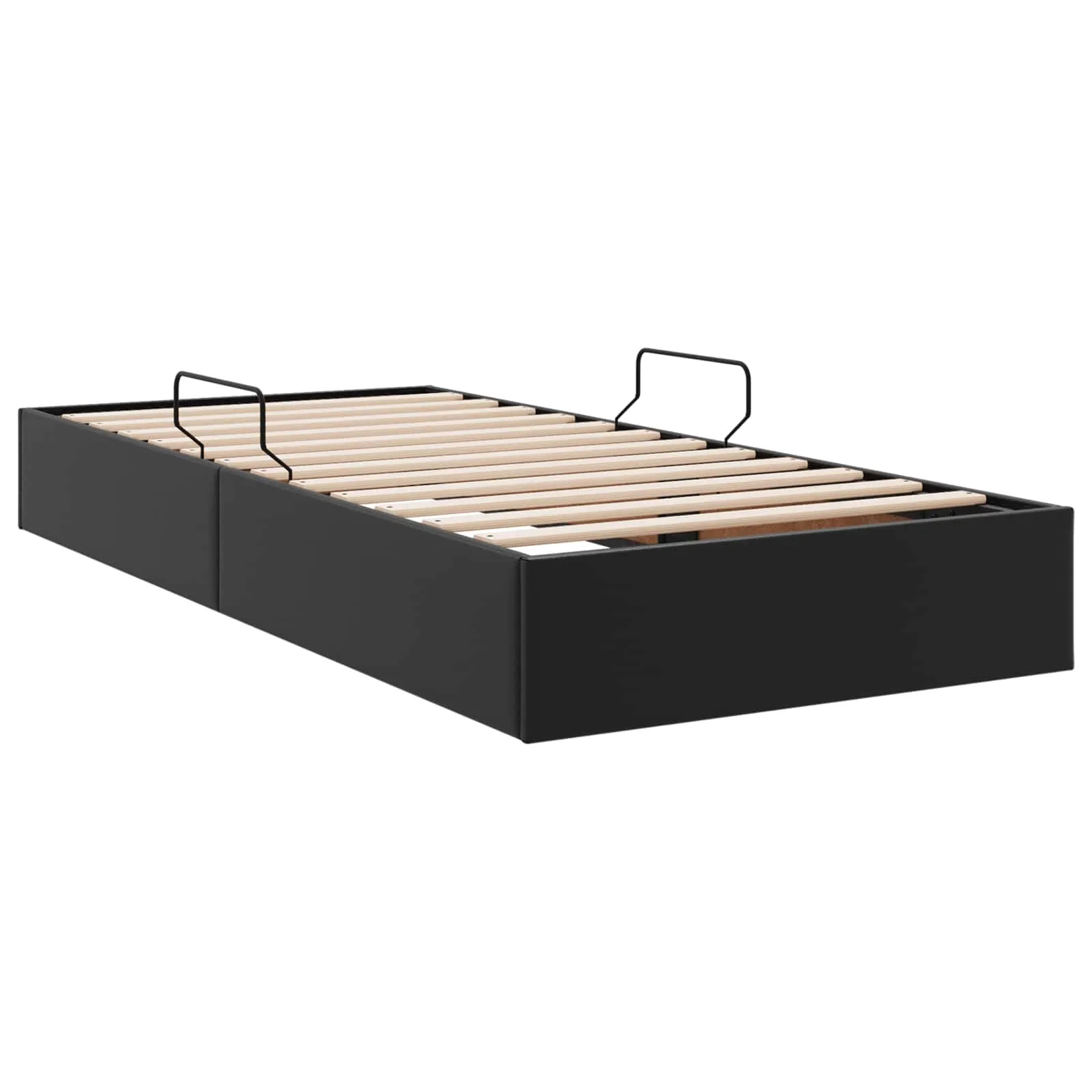 Ottoman Bettgestell 204 x 100 x 23.5 cm Schwarz