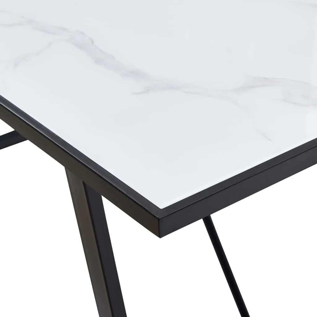 Esstisch Weiß 160 x 80 x 75 cm Hartglas