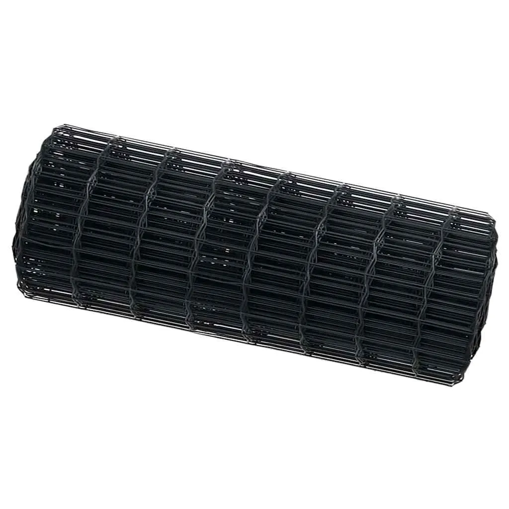 Eurozaun 0,4 x 10 m PVC-beschichtetes Eisen Grau