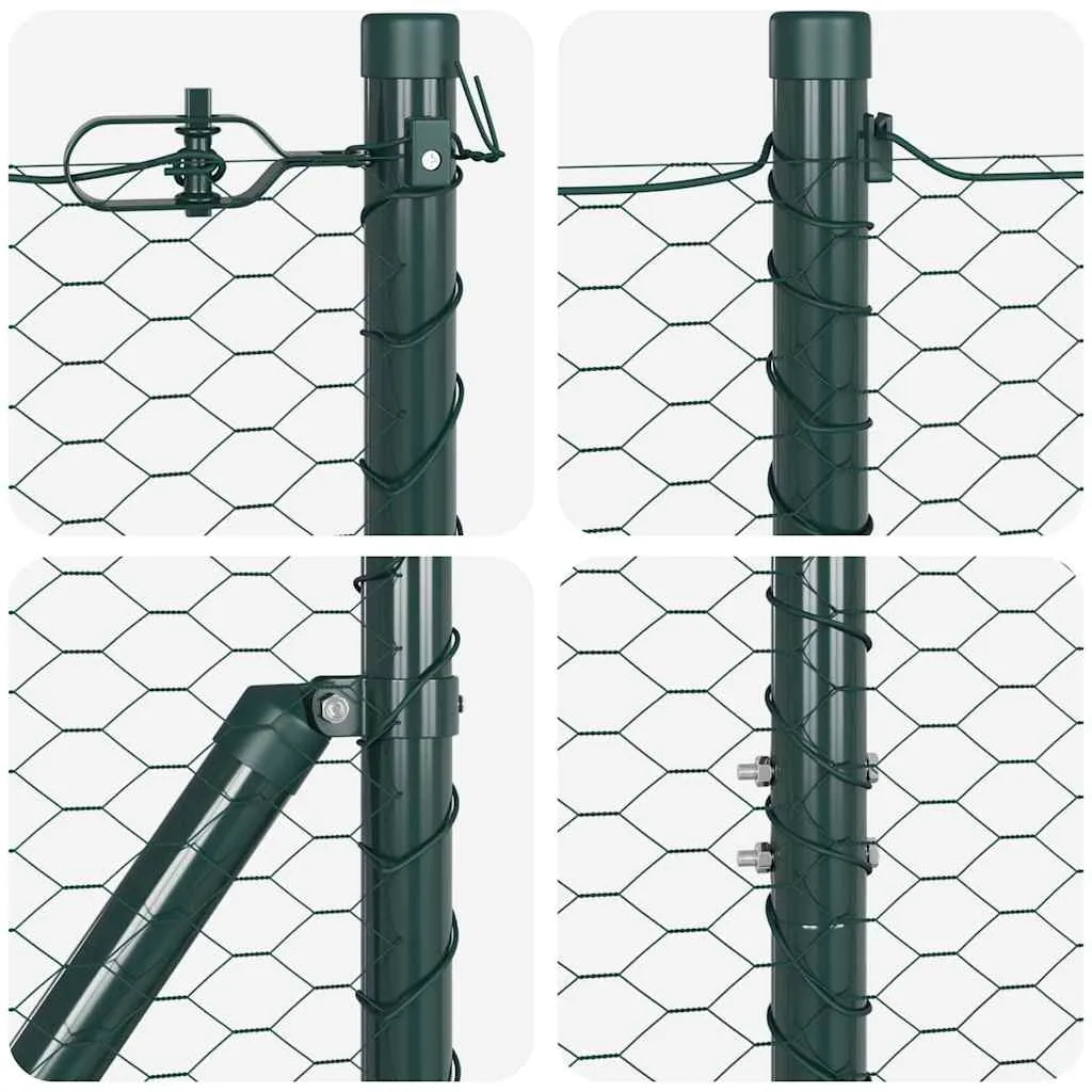 Outdoor-Geländerpfosten Set 2500 x 3,2 x 140 cm Grün