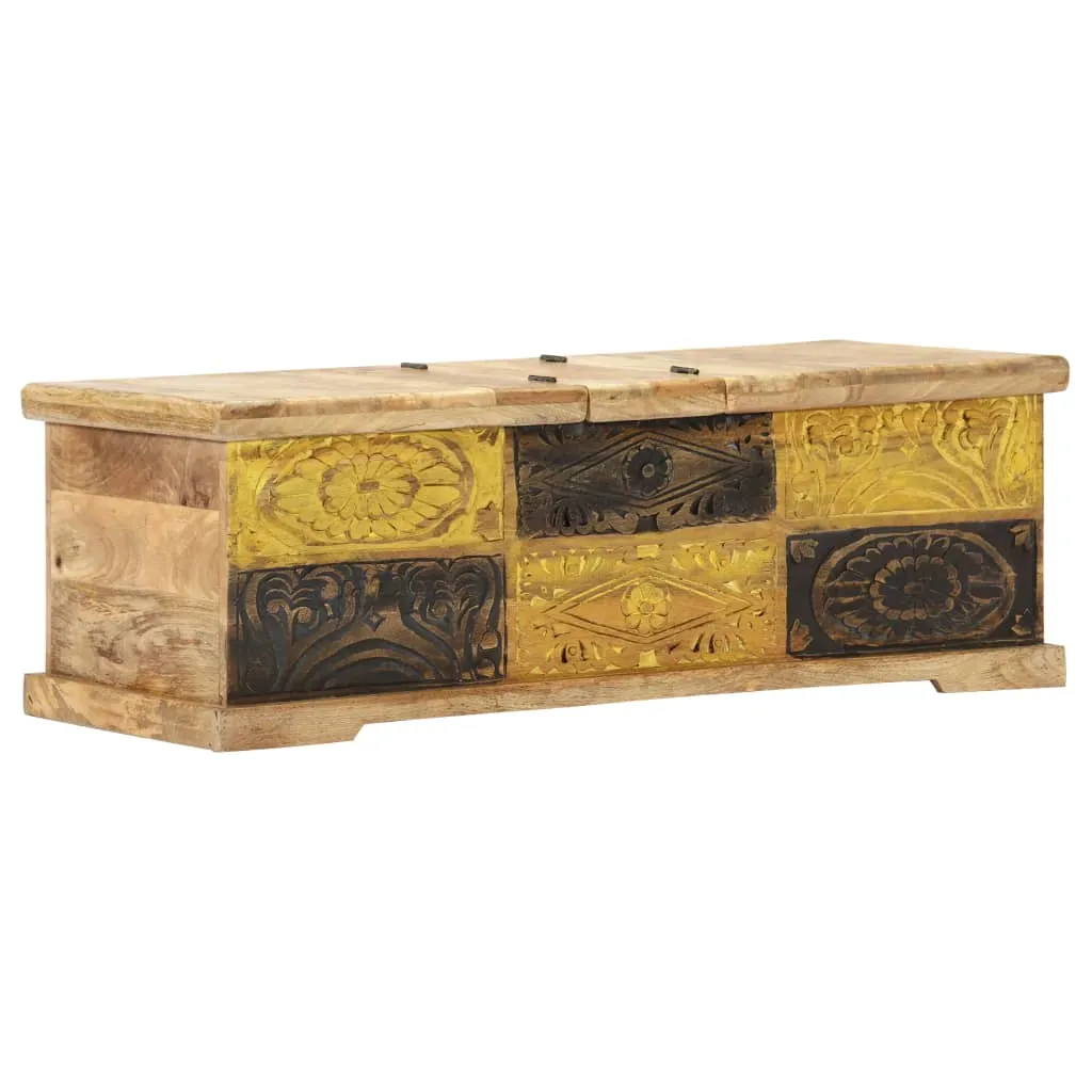Rustikaler Couchtisch aus Vollholz 100 x 50 x 35 cm