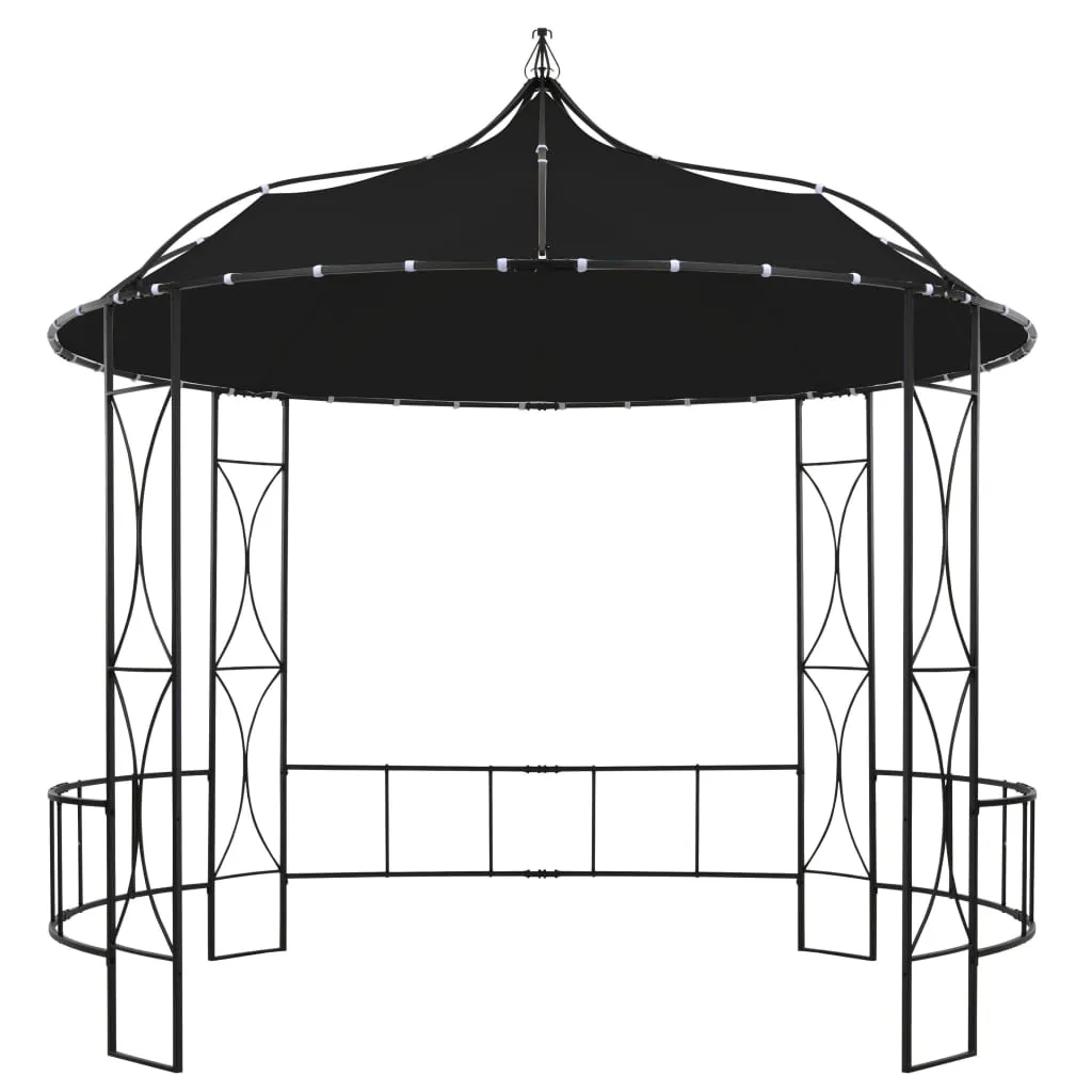 Eleganter Pavillon 3 x 2,9 m in Anthrazit und Schwarz