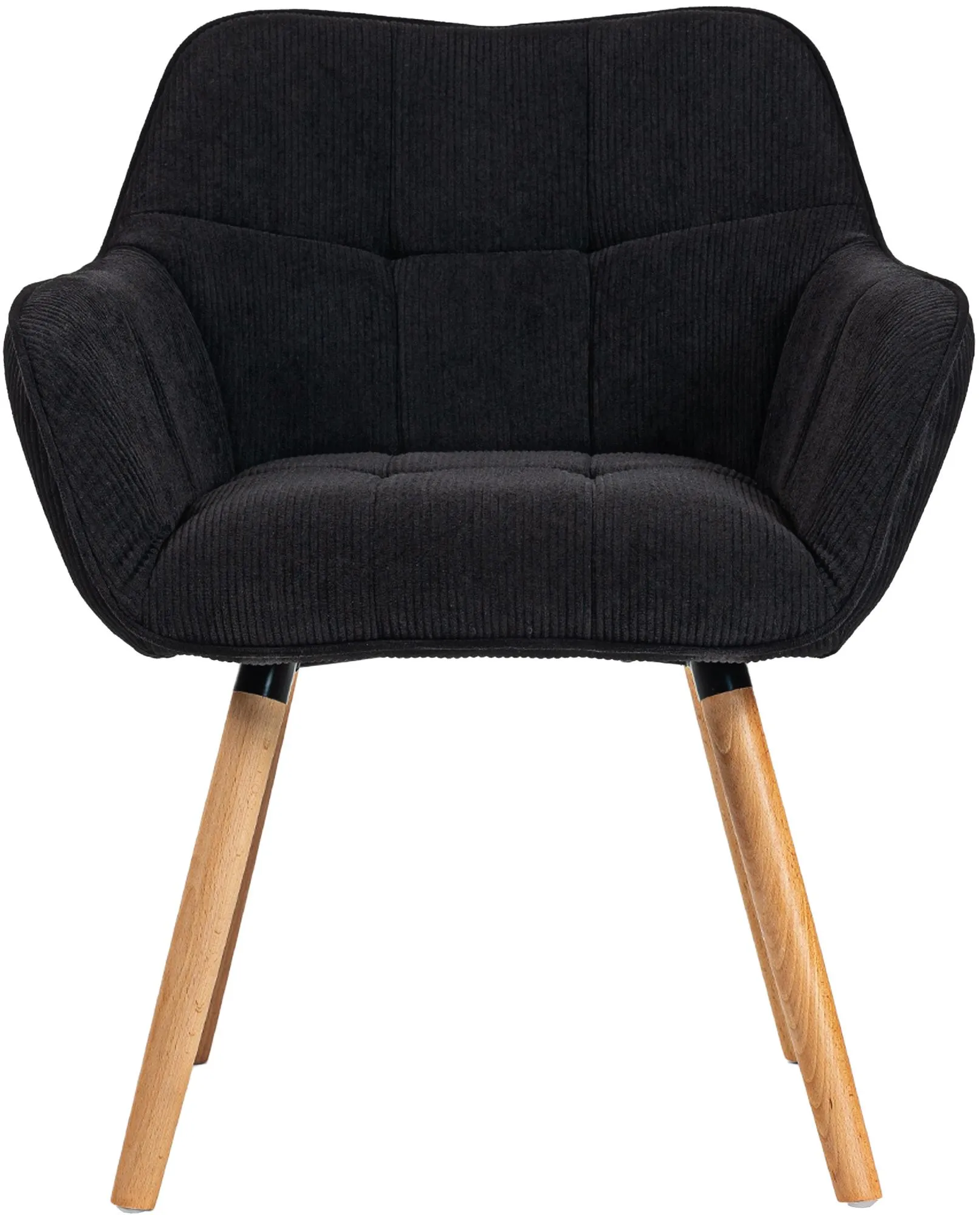 Esszimmerstuhl Vienna Cord 82x65x64 cm schwarz