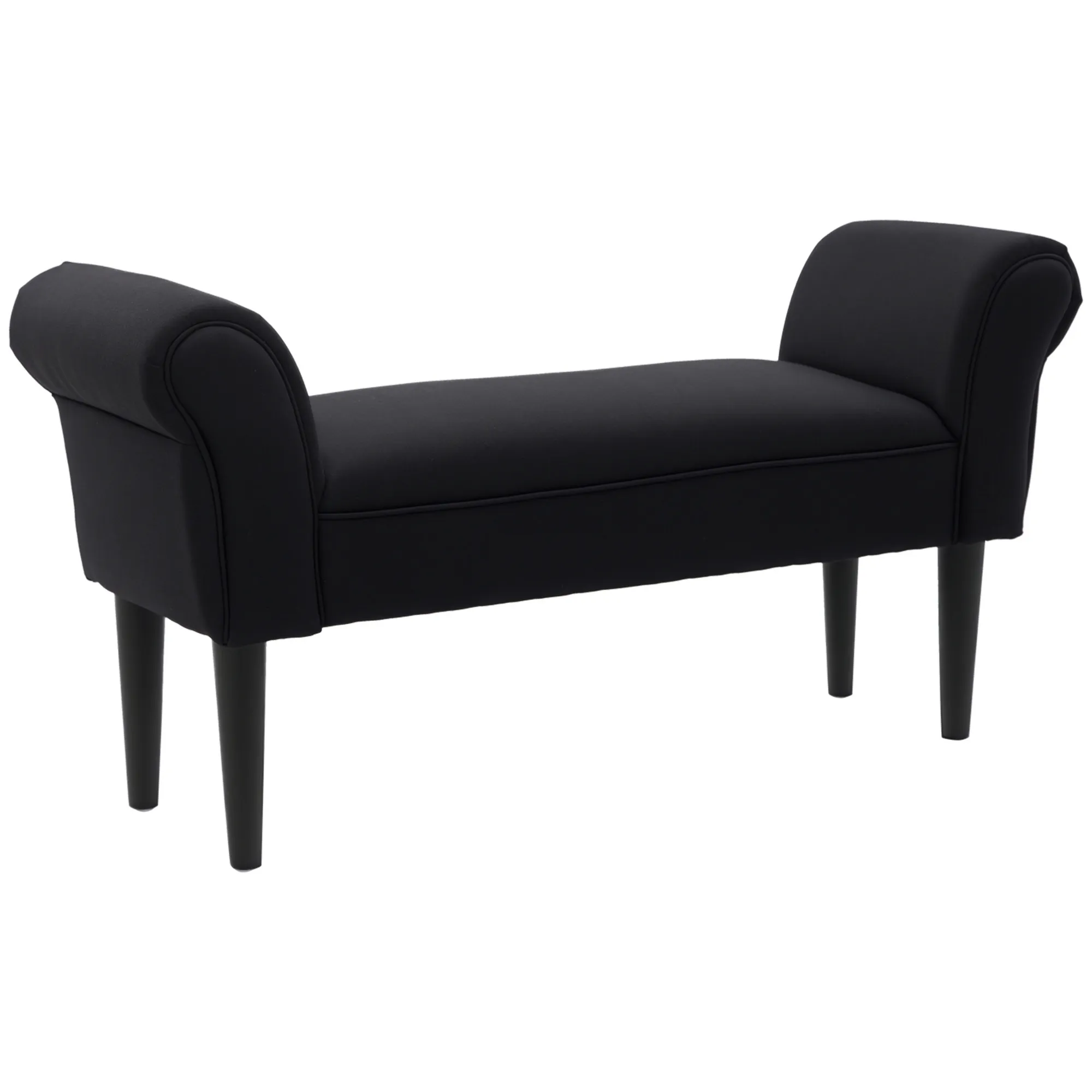 Sitzbank Schwarz 102L x 36B x 51H cm mit weicher Polsterung