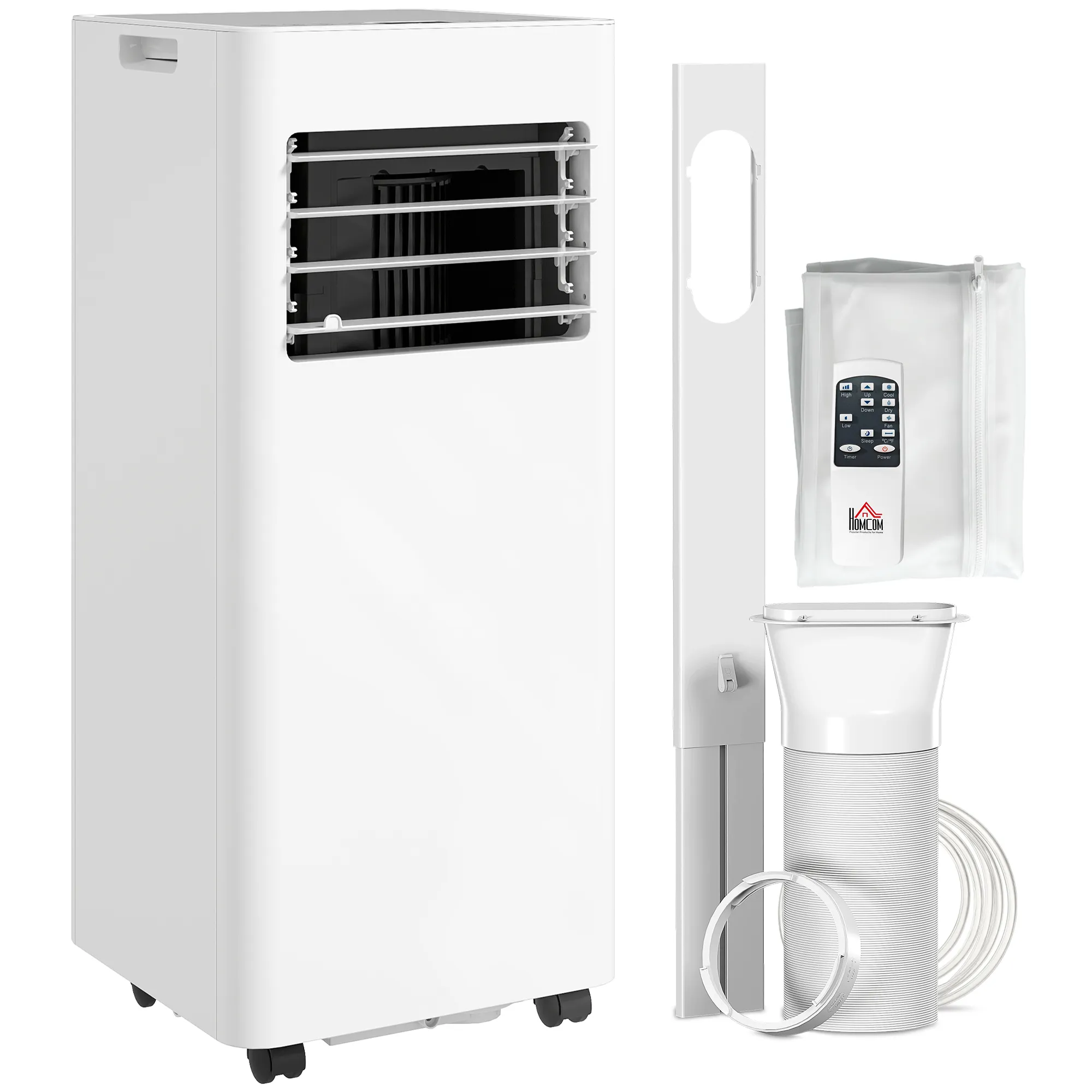 3-in-1 Klimaanlage, Ventilator mit LED-Anzeige, waschbarer Filter, Timer, Weiß