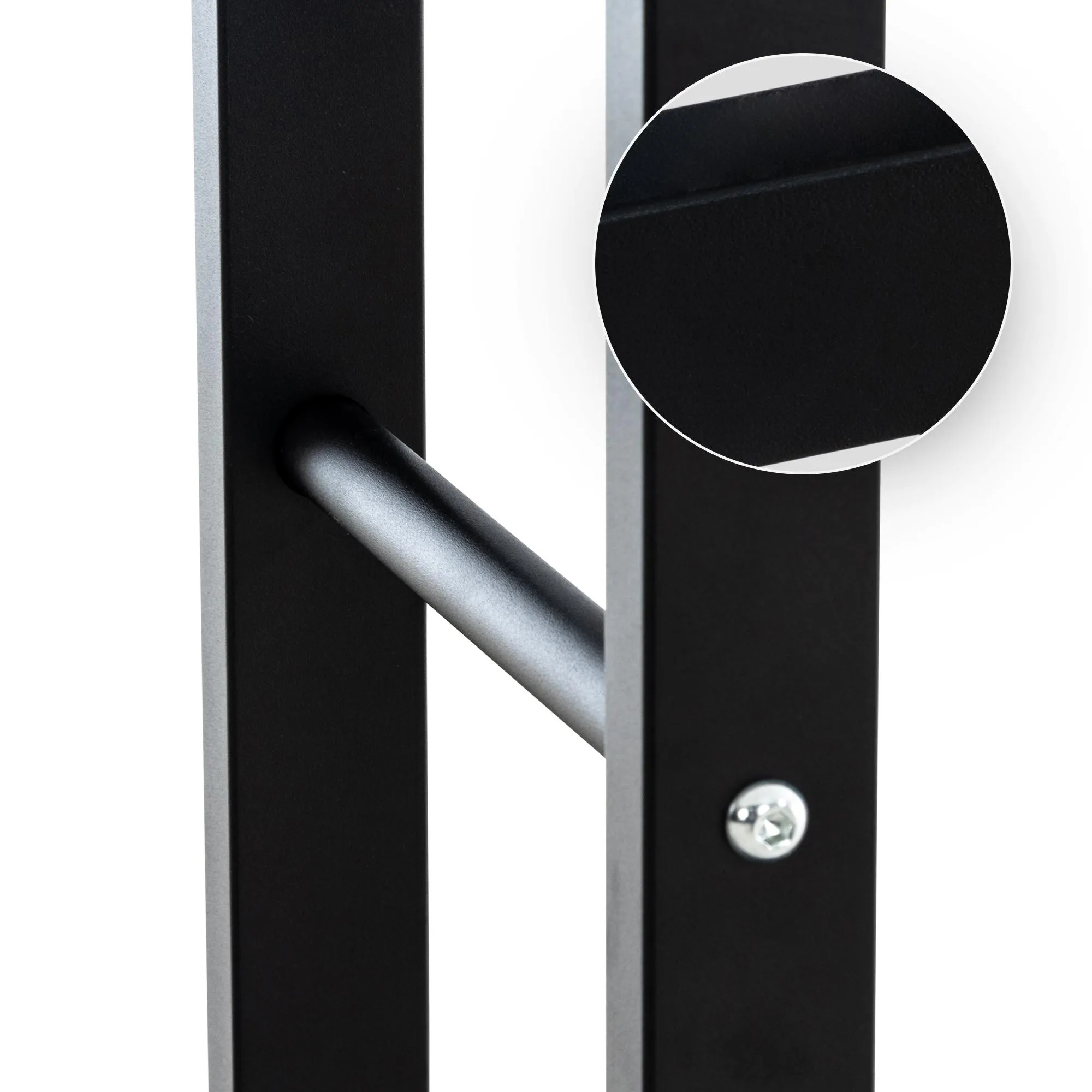 Kaminholzständer Keri Rollen 150x80x25 cm schwarz