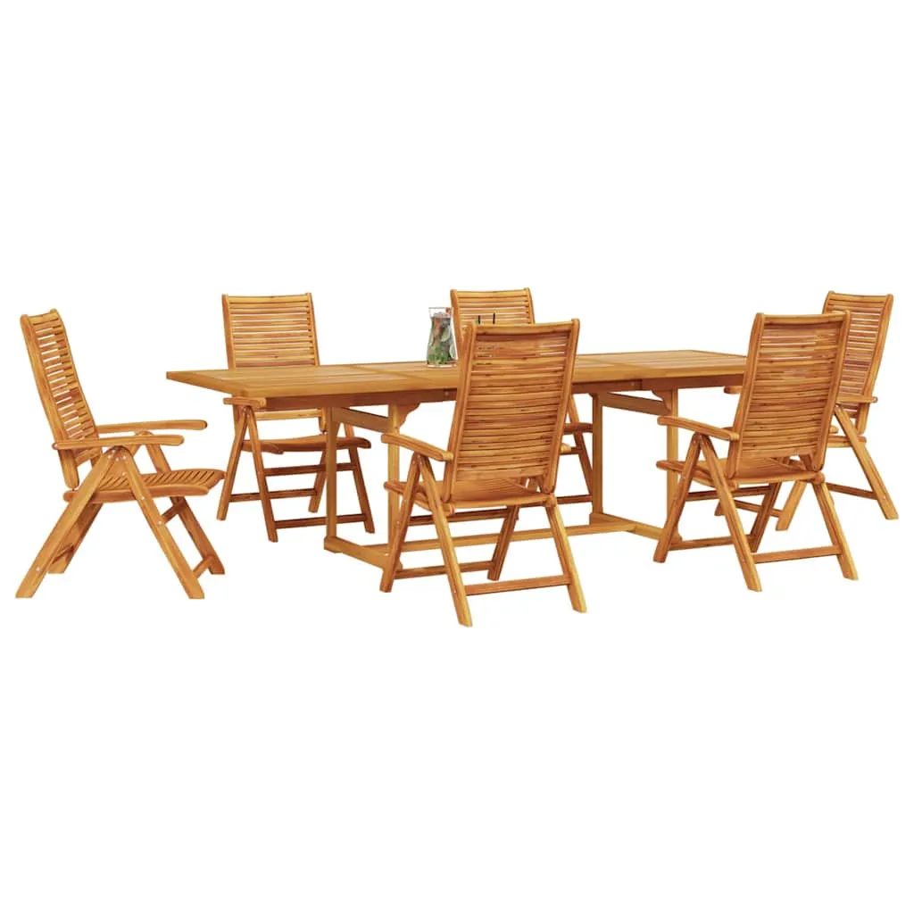 Rustikales Garten-Ess-Set Echtholz 240x100x75 cm Braun
