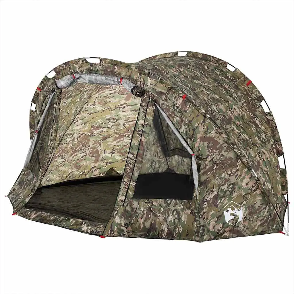 Angelzelt Campingzelt 298x236x152 cm Tarnung wasserdicht mit E-Anschluss