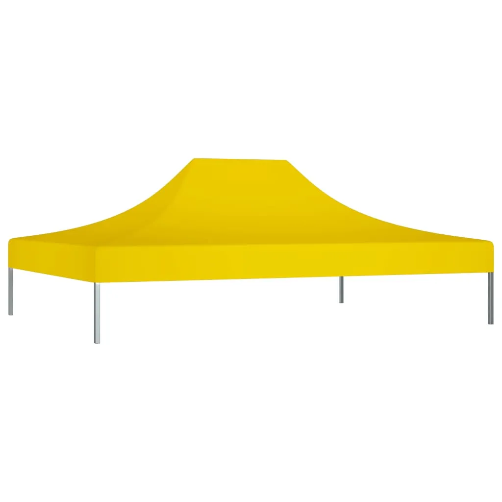 Partyzelt-Dach 4,3x2,9x1 m Gelb aus 600D Oxford-Gewebe mit PVC-Beschichtung