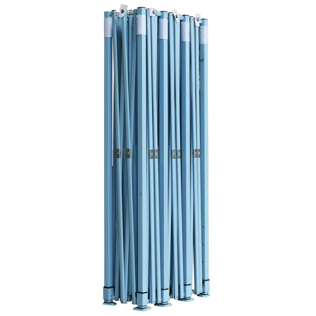 Faltbares Partyzelt 291x870x315 cm Weiß mit pulverbeschichtetem Stahlrahmen