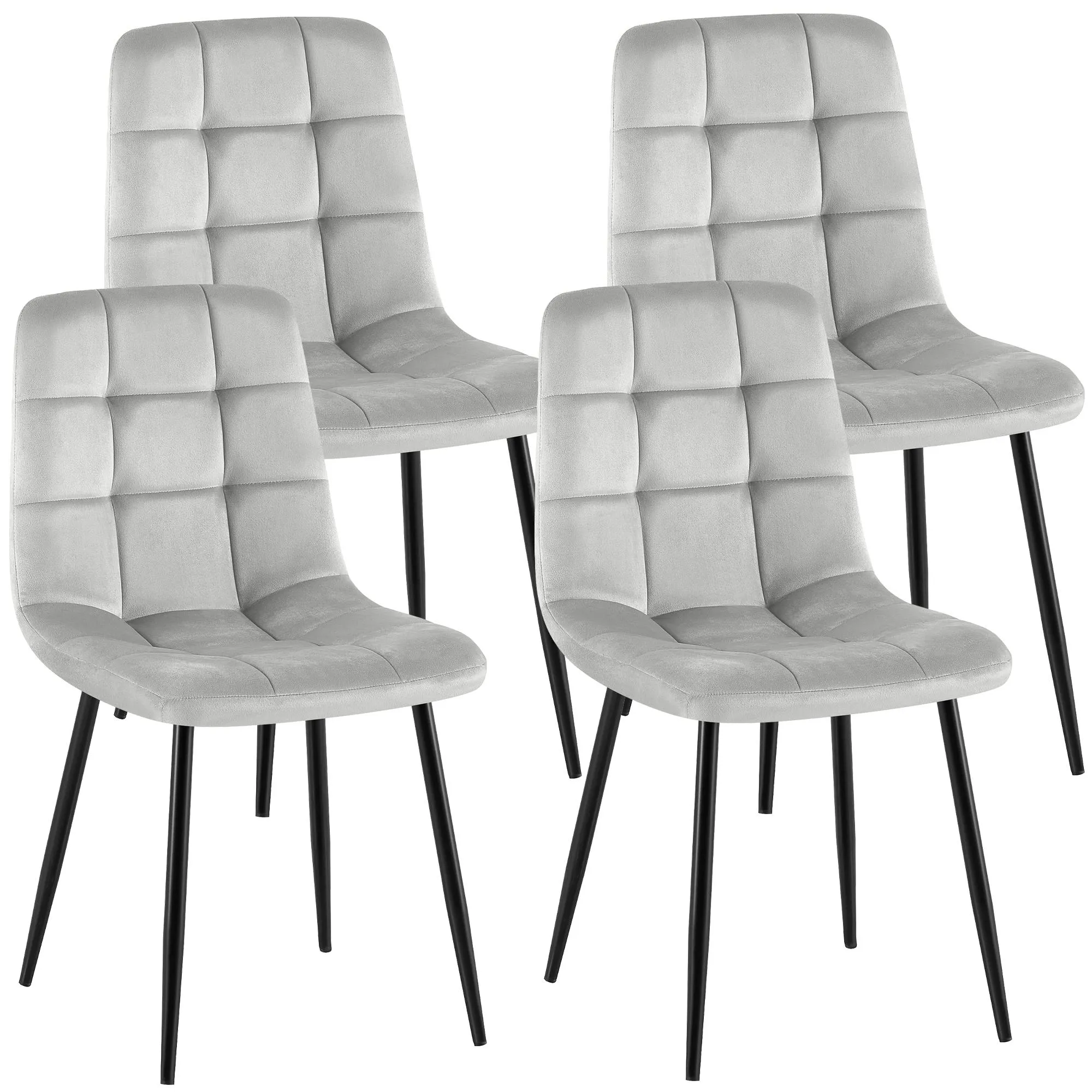 Esszimmerstühle Antibes 4er Set 84x45x55 cm grau
