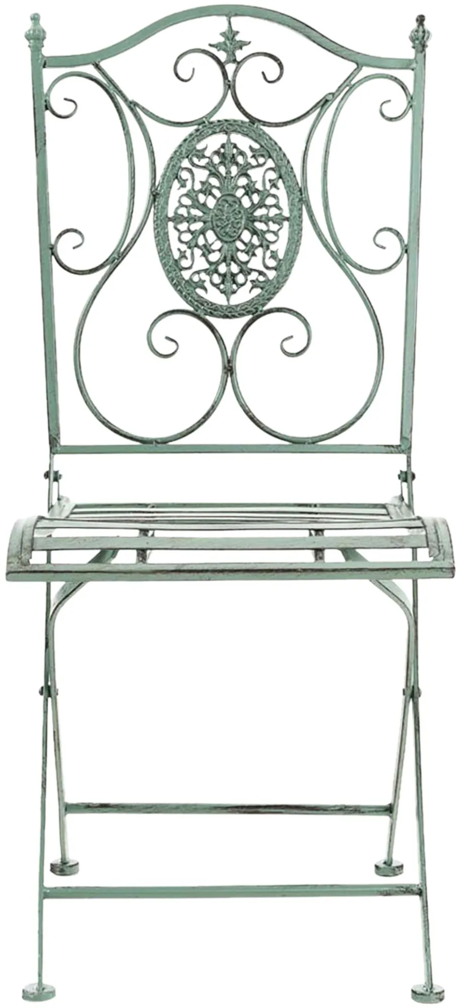 Gartenstuhl Sibell 91.5x42x49 cm antik-grün