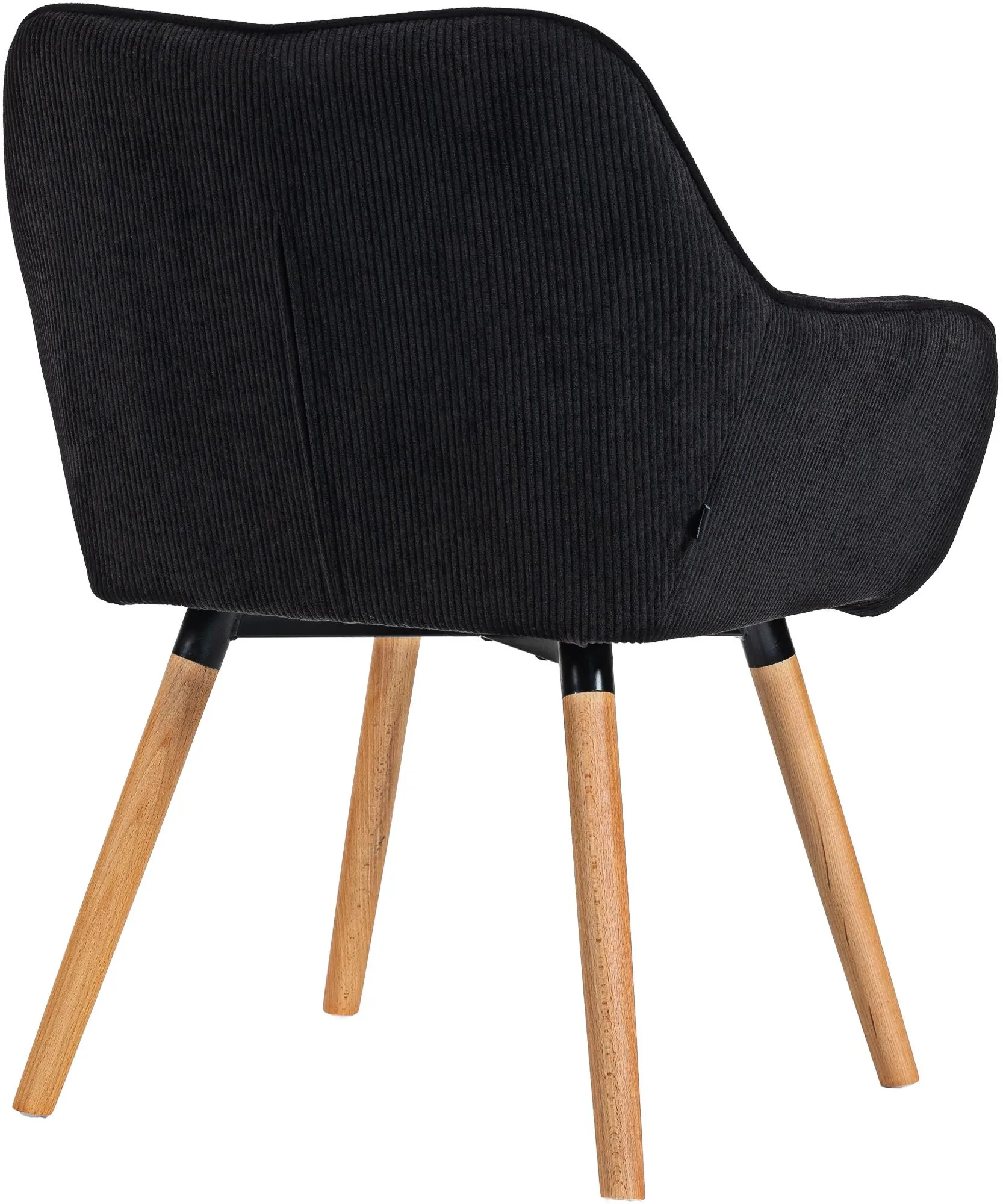 Esszimmerstuhl Vienna Cord 82x65x64 cm schwarz