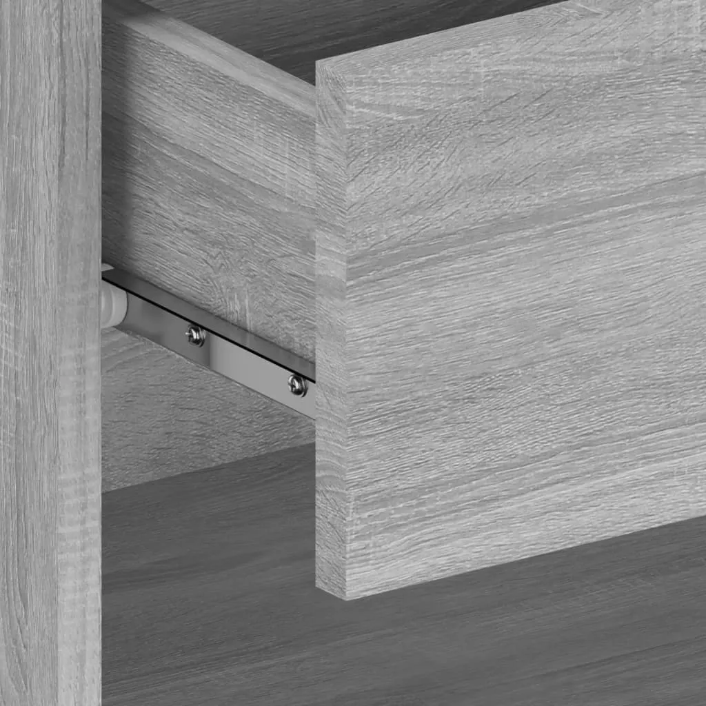 Wand-Nachttisch 46 x 29,5 x 30 cm Grau Sonoma Holzwerkstoff