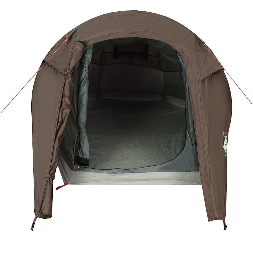 Campingzelt Tunnelzelt Braun 280x194x125 cm Außenzelt, 230x180x115 cm Innenzelt
