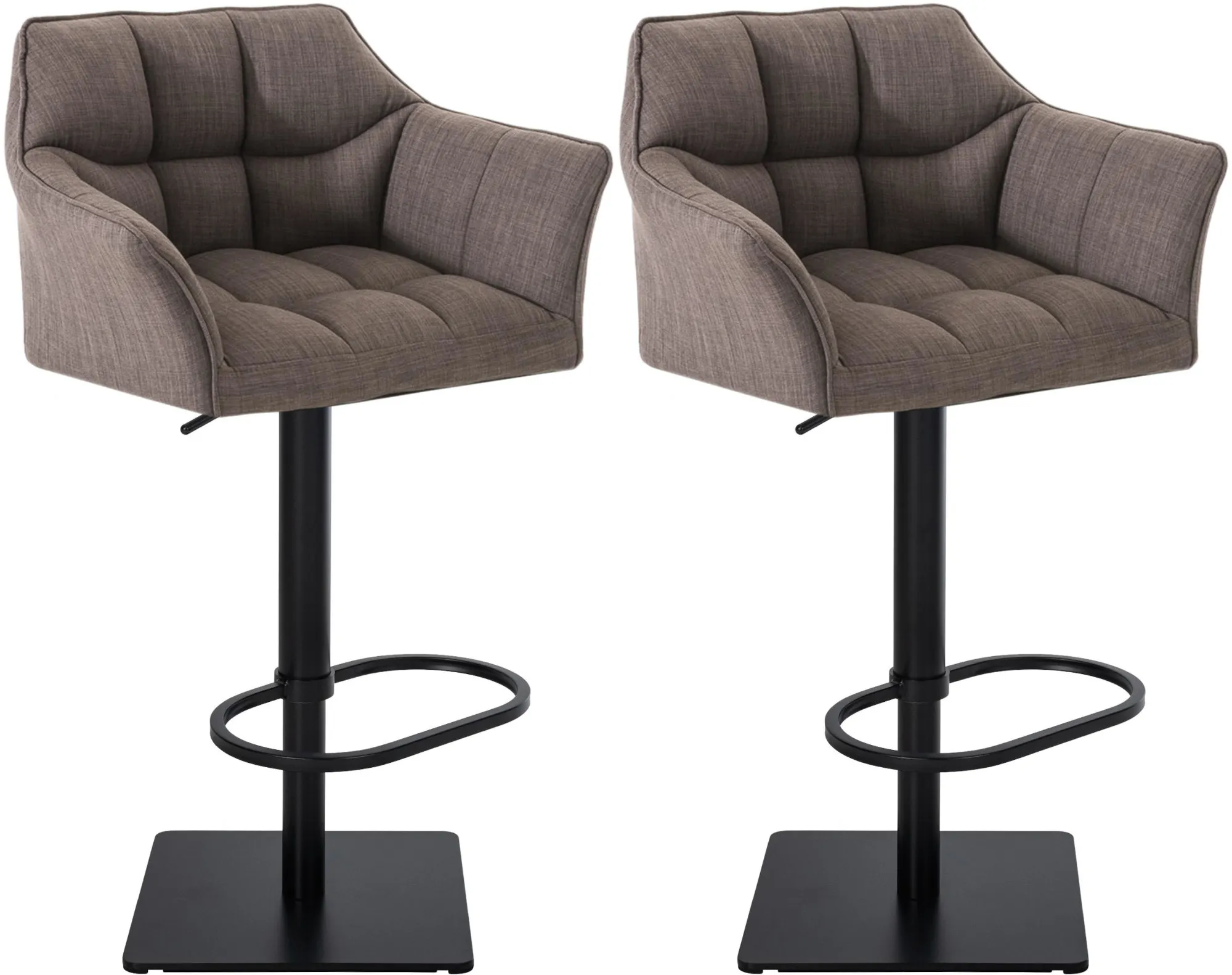 Barhocker Set Damaso 88x64x45 cm grau