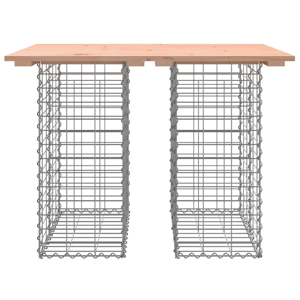 Gartentisch aus Gabionen 100x70x72 cm Massivholz Douglasie