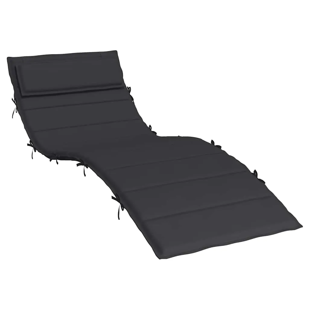 Bequeme Liegenauflage 180x60x4 cm in Schwarz