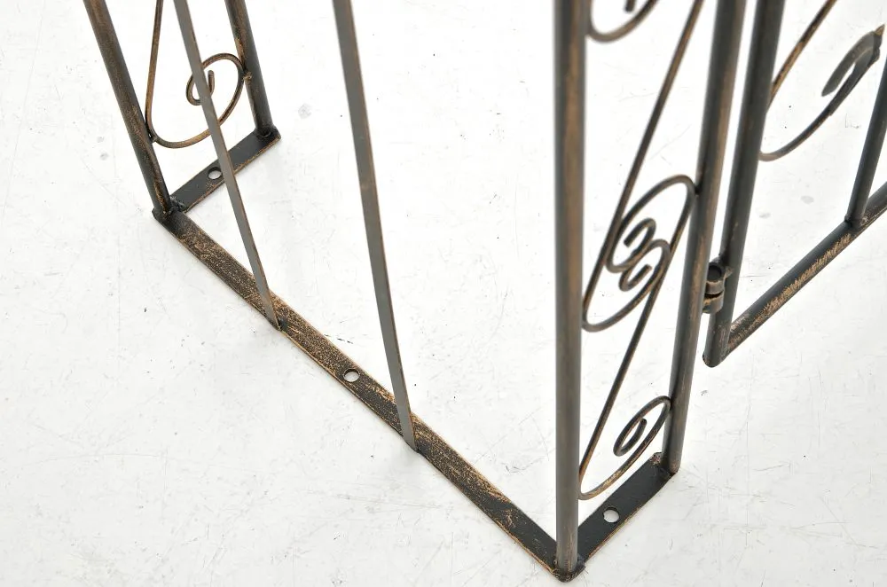 Rosenbogen Sina mit Tor 135x245x41.5 cm Bronze