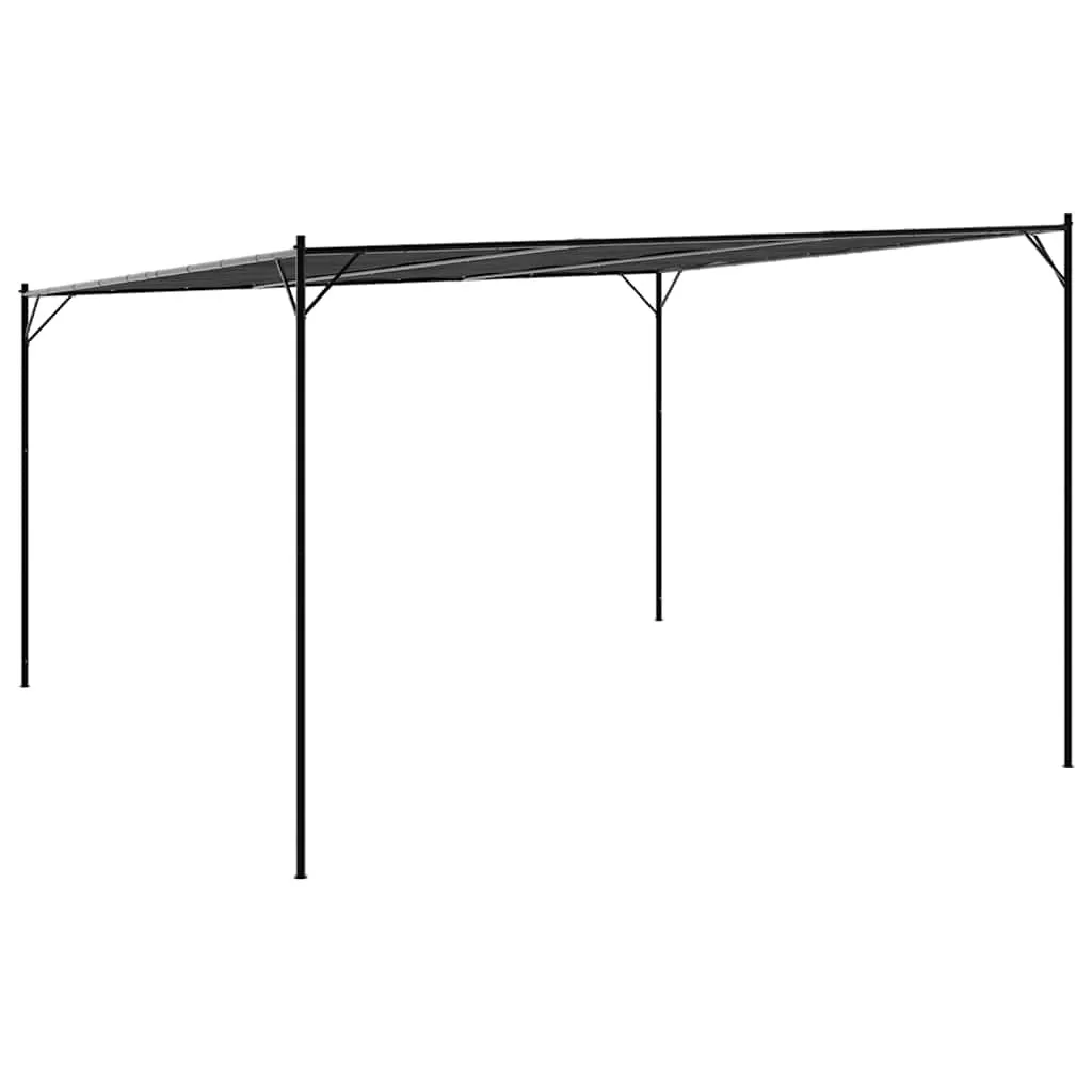 Klassischer Pavillon 4x4 m Anthrazit mit wasserabweisendem Polyester