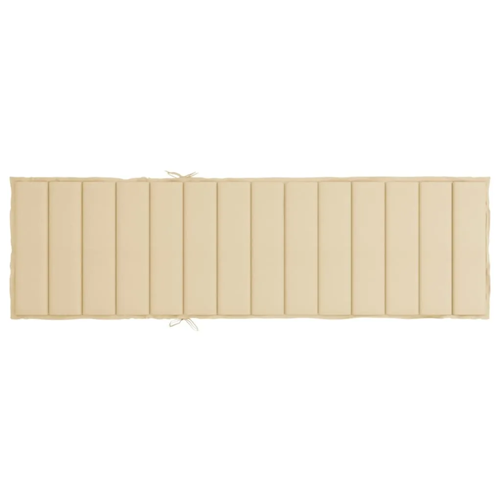 Beige Liegenauflage aus Oxford-Gewebe 200 x 50 x 3 cm
