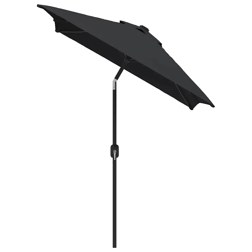 Eleganter Sonnenschirm 300x200x252 cm Schwarz mit Stahlgestell