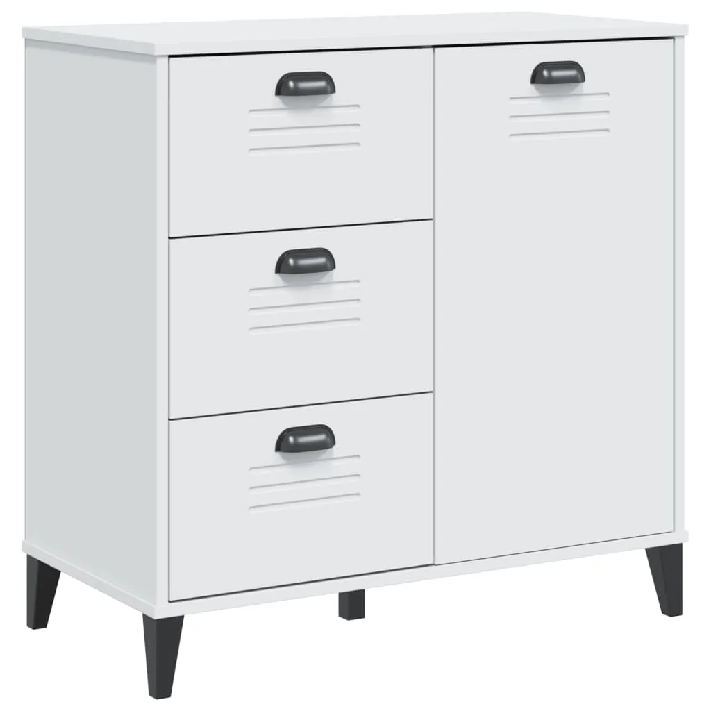 Klassisches Sideboard in Weiß, 80 x 40 x 80 cm