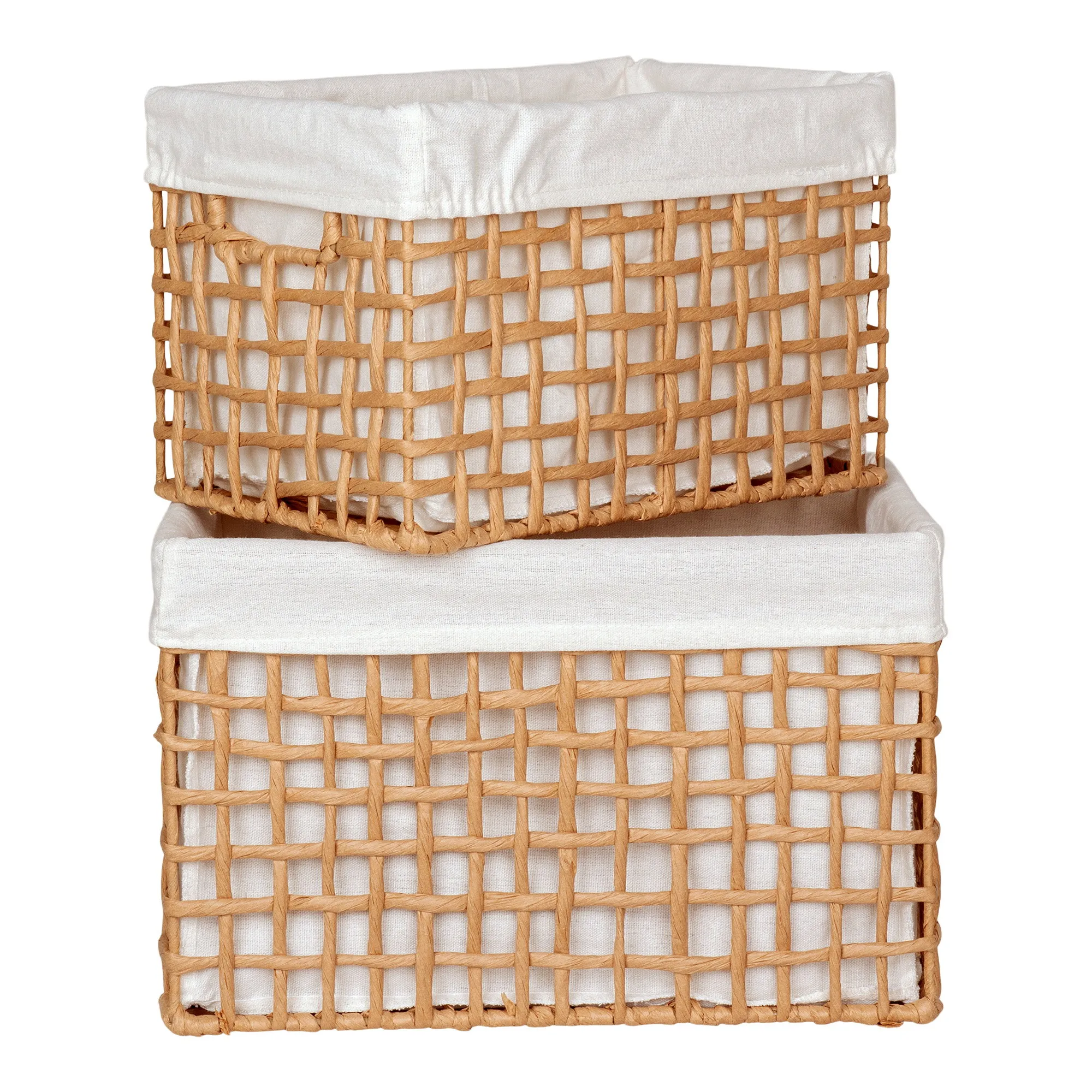 tinkaro Bustelo Körbe Set 2-teilig 30/35 x 20/25 x 19/22 cm Natur