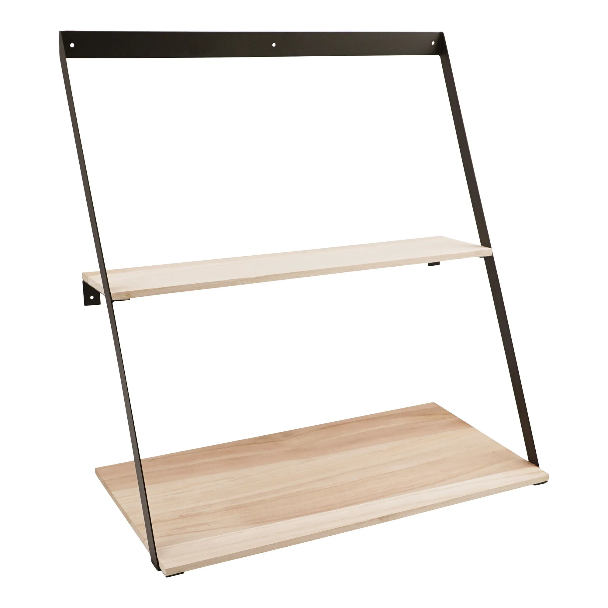 tinkaro Wandregal Bern Stahl Kiefernholz 50x21x52 cm Natur