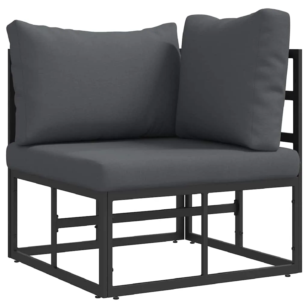 Modernes Outdoor-Möbelset 214 x 71,5 x 71 cm in Schwarz und Anthrazit