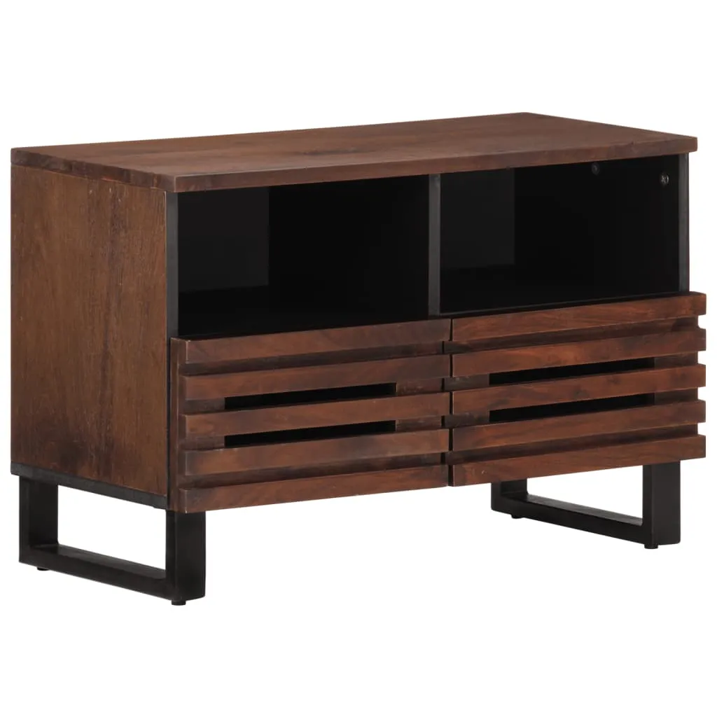 Robuster TV-Schrank aus Vollholz 70 x 34 x 46 cm Braun