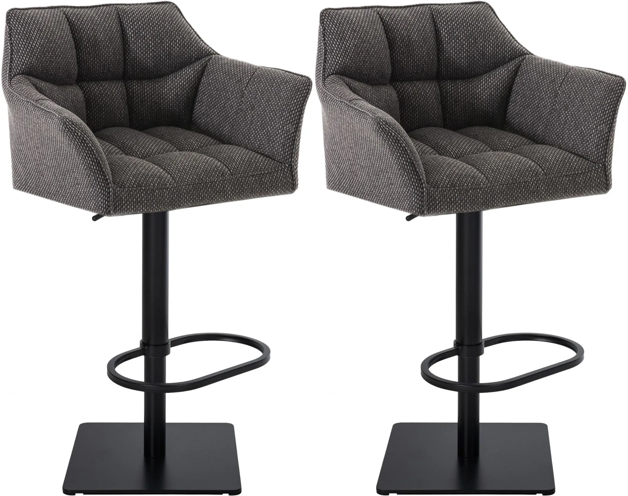 Barhocker Set Damaso 64x45x88 cm titangrau