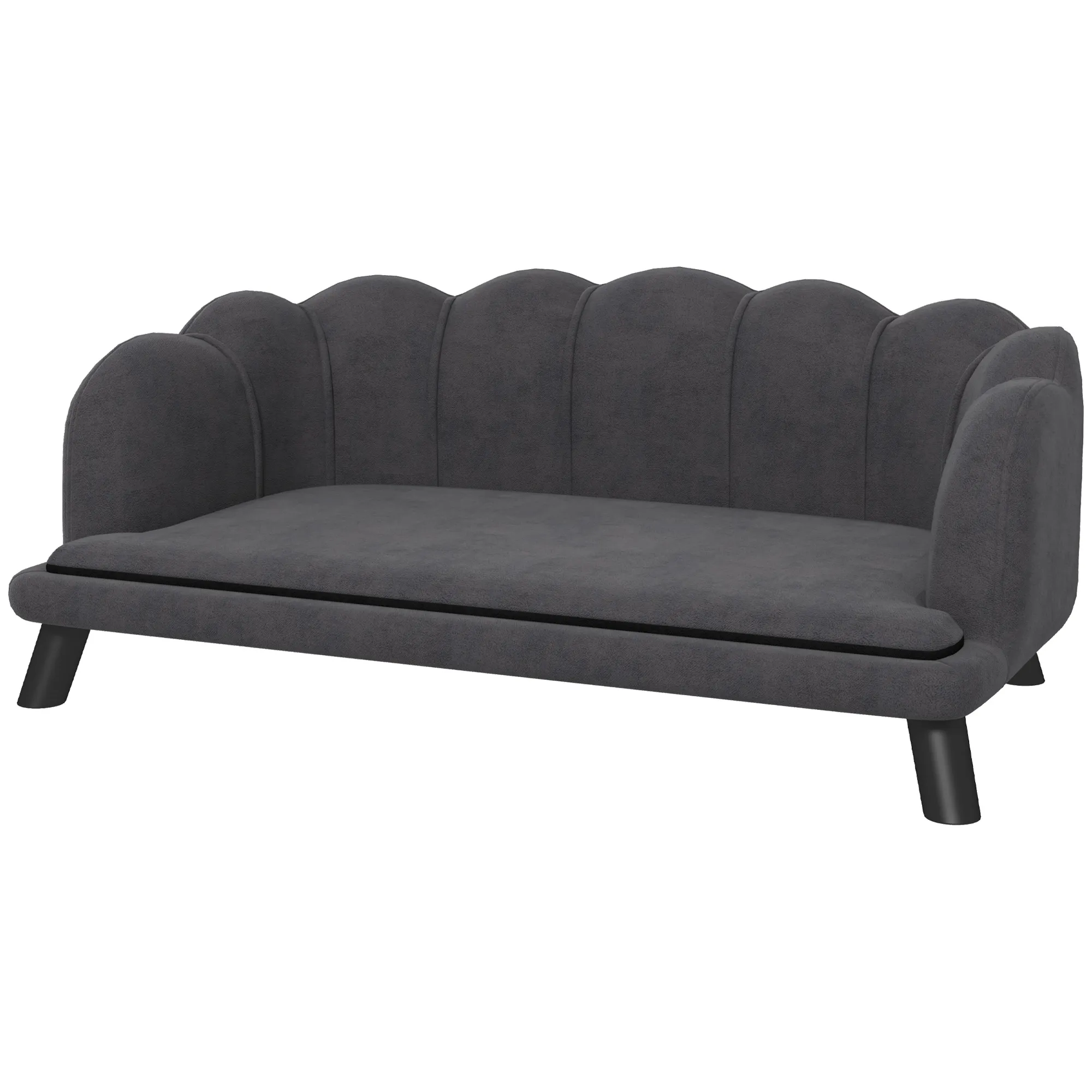 Hundesofa Dunkelgrau 98,5L x 60,5B x 35,5H cm