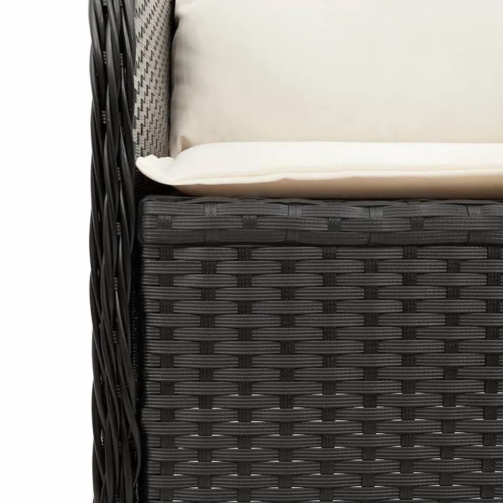 Verstellbarer Gartenstuhl Schwarz 55 x 67 x 95 cm