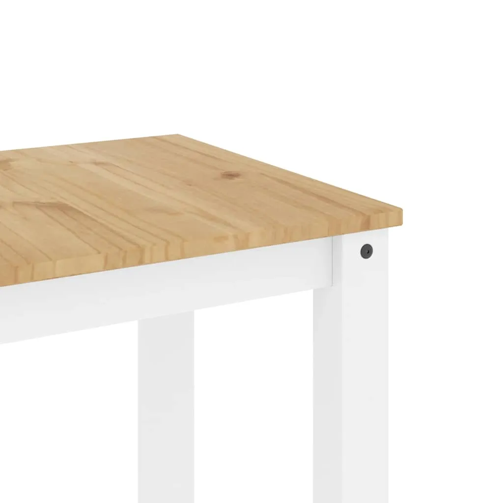 Esstisch Massivholz Weiß 112 x 60 x 75 cm