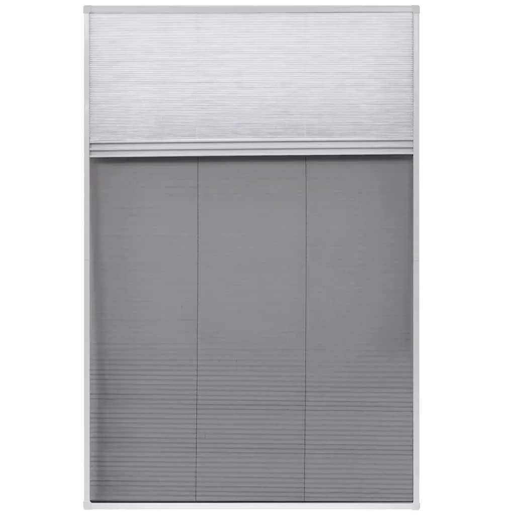 Insektenschutz-Plissee für Fenster Jalousie Aluminium 80x120 cm