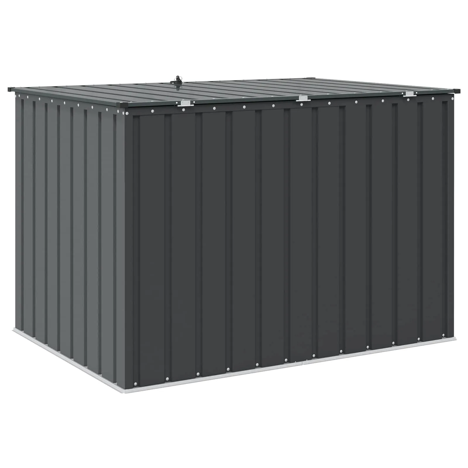 Abschließbare Gartenbox 151,5x107x100 cm Schwarz Stahl
