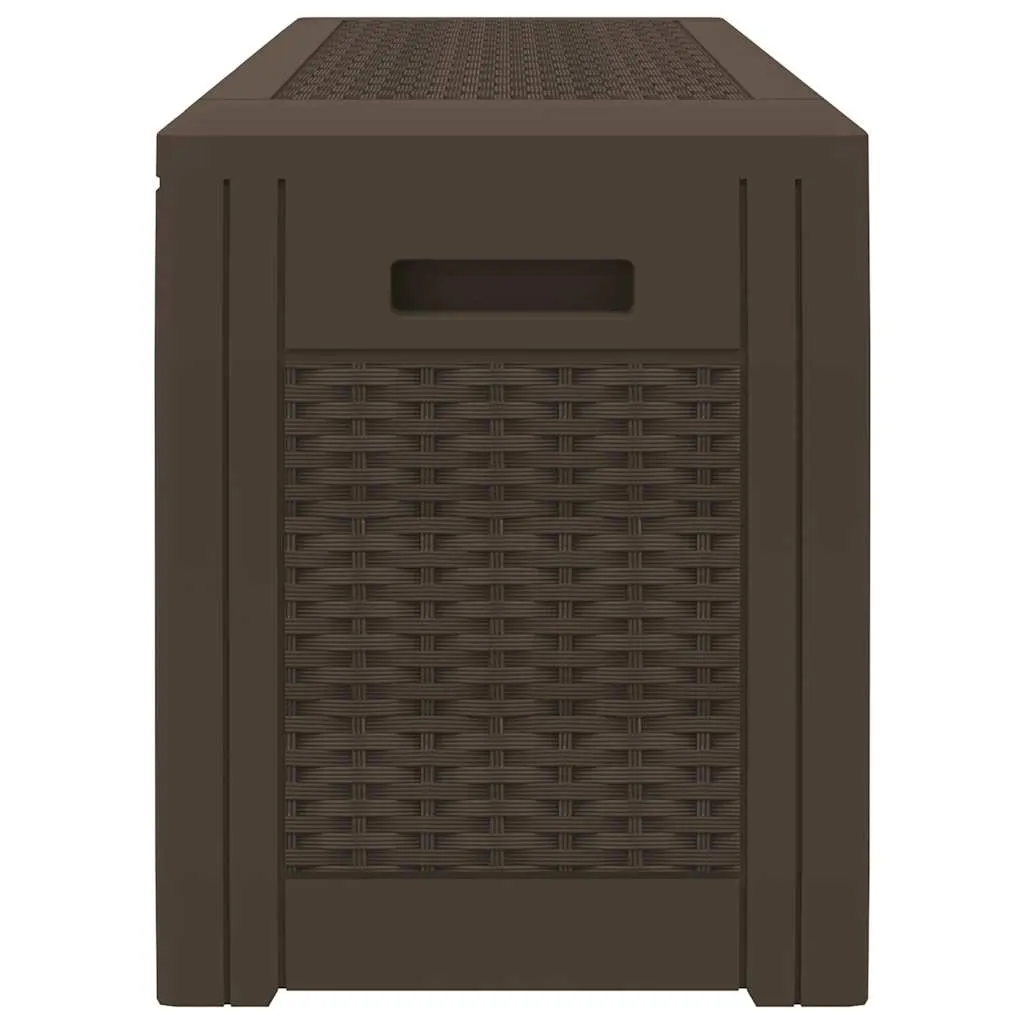 Gartentruhe Braun 119x48x60 cm Polypropylen