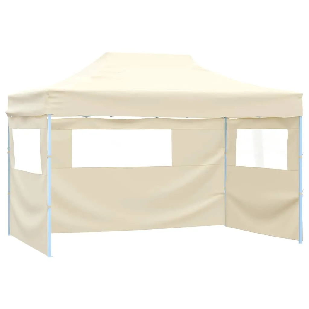 Faltbares Partyzelt 280x410x315 cm Creme mit UV- und Wasserbeständigem Dach