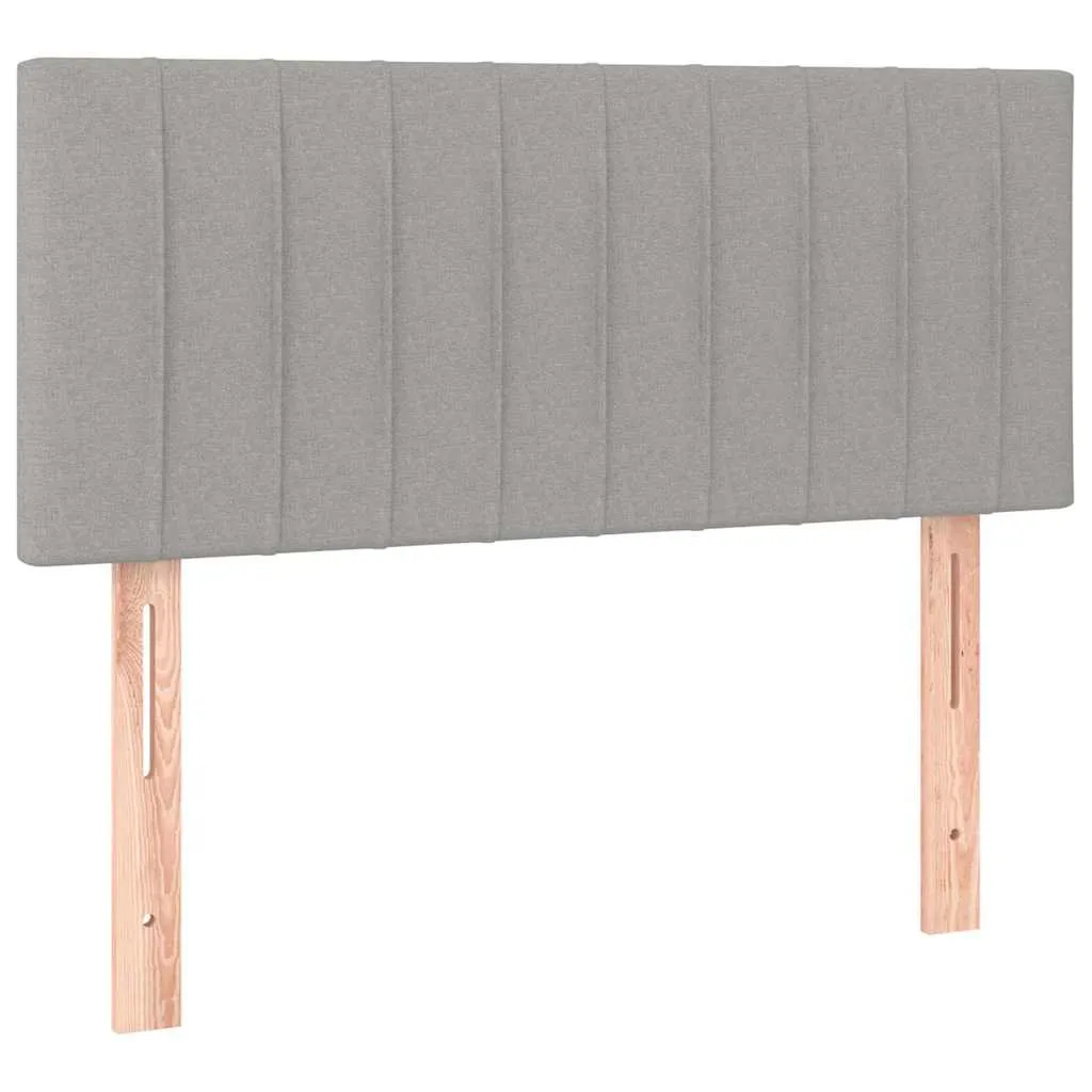 Boxspringbett mit Matratze, LED-Streifen, Hellgrau, 80x200 cm